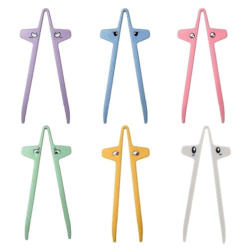 6PCS Finger Chopsticks for Gamers, Snack Grabber & Chip Helper Tool, Cute Emoji Wheat Straw Office Snack Chopsticks, Reusable Non-Slip Gaming Snacking Solution (6 Colors) thumbnail 7