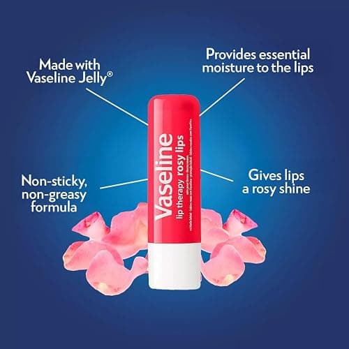 Vaseline Lip Therapy Rosy Lips 8-Pack – Moisturizing Lip Balm, Tinted, 0.16 Oz Ea thumbnail 4