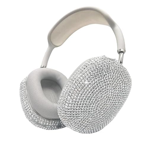 Glitter Case for Airpods Max, Bling Rhinestone Encrusted Apple Headphone Cover Design,Sparkling Cute Airpod pro max Ear Covers Protective Accessories - Image 1