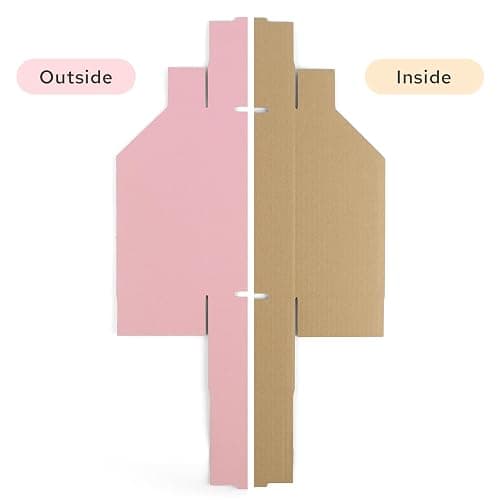 Golden State Art, 12x6x4.5 Cardboard Storage Bins, 30 Pack Corrugated Open Top Bin Box for Shelves Garage Office Warehouse Organization, Pink thumbnail 6