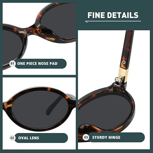 WOWSUN Retro Oval Sunglasses Womens Trendy Sun Glasses Sunnies UV400 Protection thumbnail 3