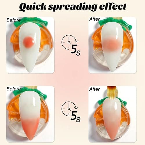 Fcozpjk Nail Blooming Gel, 15ML Clear Blooming Gel Polish for Spreading Effect with 1PCS Dotting Pen Watercolor Flowers Marble Ombre Aura Nail Design Home Manicure Salon Supplies Soak Off UV/LED Cure thumbnail 4