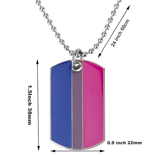 COLDDOX Progress Pride Dog Tags Pendant Rainbow Pride Gift LGBT Necklace thumbnail 2