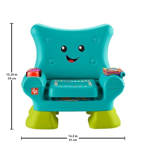 Fisher-Price Laugh & Learn Toddler Learning Toy Smart Stages Chair, Teal, Music Lights & Activities for Ages 1+ Years, Multilanguage Version thumbnail 3