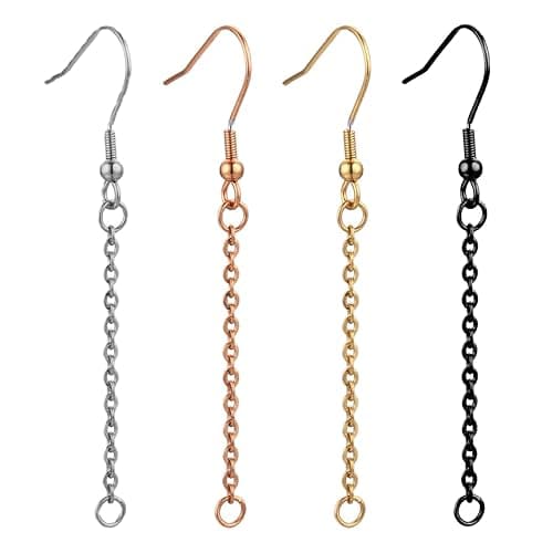 ETAWDE Pack of 20 Dangle Earring Wires for DIY Jewelry Making Adjustable Chain Extender Set for Jewelry Making Extension Chains thumbnail 8
