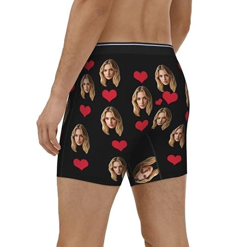 Byxhuc Personalized Boxers for Men, Customized Long Underwear, Boxers with Face on Them, Gifts for Boyfriend Husband thumbnail 5