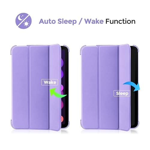 ProCase Smart Case for iPad mini 7 A17 Pro 2024/iPad Mini 6 2021 8.3 Inch iPad mini 7th/6th Gen Case, Hard Back Cover for iPad mini 8.3" 7th Gen A2995/A2996/A2993/6th Gen A2567 A2568 A2569 -Purple thumbnail 8