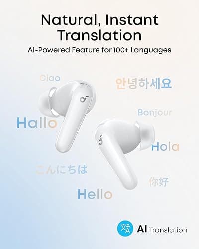 Soundcore P31i by Anker, Real-Time Adaptive Noise Cancelling, Hi-Res Sound, Translation Earbuds, 50H Playtime, Wireless Earbuds, Bluetooth Earphones, Spatial Audio, Fast Charging, IP55 thumbnail 5