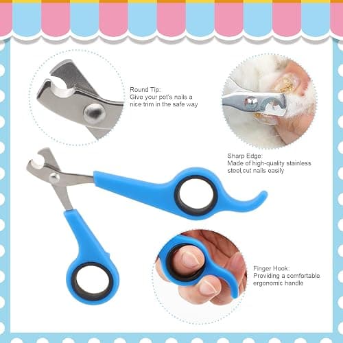 Rabbit Grooming Kit, Rabbit Brush for Shedding with Bunny Nail Clipper, Rabbit Nail Trimmers with Pet Combs for Hamster Guinea Pig Ferret by KALAMANDA thumbnail 4