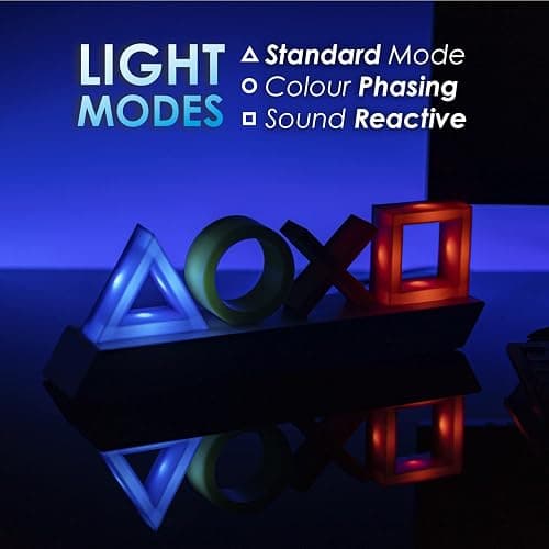 Paladone Playstation Heritage Icons Light, Desktop Game Room Lighting Accessories, 3 Dynamic Light Modes, Powered by USB or Batteries thumbnail 5