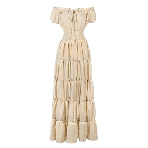 Zhitunemi Renaissance Costume Women Dress: Medieval Costumes for Women Renaissance Dresses - Peasant Cottagecore Theme Party - Image 1