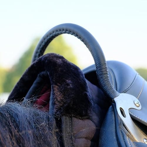 DayoVortex Half pad for English Saddle Black Anti-Slip Corrective Breathable Horse Saddle pad - Comfortable English Saddle Half pad for Better fit thumbnail 5