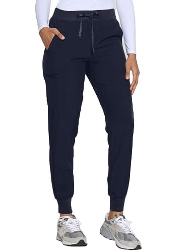 COZYFIT Womens Scrub Pants - Soft Stretch Yoga Style with 5 Pockets, Slim Fit Jogger Scrubs Pants for Women thumbnail 4