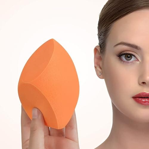 XL EXTRA LARGE Make Up Beauty Sponges Blender-Product contains: 1x Extra Large(10 cm) and 1 Sponge Holder-for Dry & Wet Use for Face Body , Blush Cream, Liquid Foundation Powder Application - Image 1