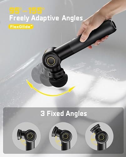 Fanttik Flip G9 Pro Electric Scrubber, VoltiPulse Motor, Dual-Speed Rotary Cleaner with 6 Brush Heads, Adjustable Angle & Extendable Handle, IPX7 Waterproof, Type-C Charging for Bathroom, Tile, Grout thumbnail 4