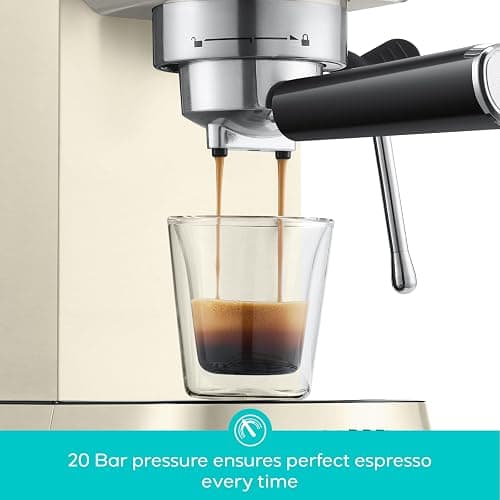 CASABREWS CM5418 Espresso Maker, Compact Espresso Machine with Milk Frother | Stainless Steel, 20-Bar Pump, Built-in Pressure Gauge, Powerful Steam Wand for Cappuccino Latte for Home, 34oz Water Tank thumbnail 4