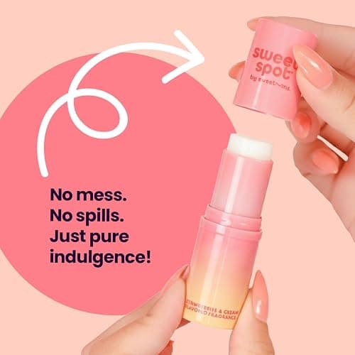 SweetSpot Flavored Solid Perfume Stick, Portable Travel Perfumes for Women, Long Lasting Fragrances, Non Sticky Formula, Natural Ingredients, Fragrance Stick (Strawberries & Cream) thumbnail 6