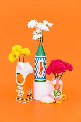 ban.do Vintage Inspired Orange Juice Vase, The Original Rise and Shine Decorative Ceramic Vase, OJ Carton, Retro/Unique/Eclectic/Novelty Accent for Home/Kitchen/Office, Orange Juice - Orange Juice thumbnail 6