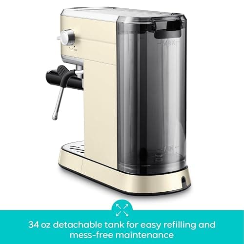 CASABREWS CM5418 Espresso Maker, Compact Espresso Machine with Milk Frother | Stainless Steel, 20-Bar Pump, Built-in Pressure Gauge, Powerful Steam Wand for Cappuccino Latte for Home, 34oz Water Tank thumbnail 7