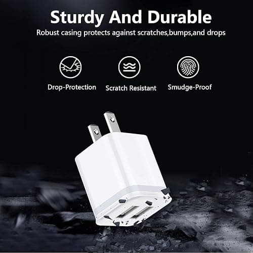 USB Wall Charger, LUOATIP 3-Pack 2.1A 5V Dual Port Cube Power Adapter Plug Block Charging Box Brick for iPhone 14 13 12 11 Pro Max SE XS XR X 8 7 6 6S Plus, Galaxy, LG, Moto, Android Phones thumbnail 7