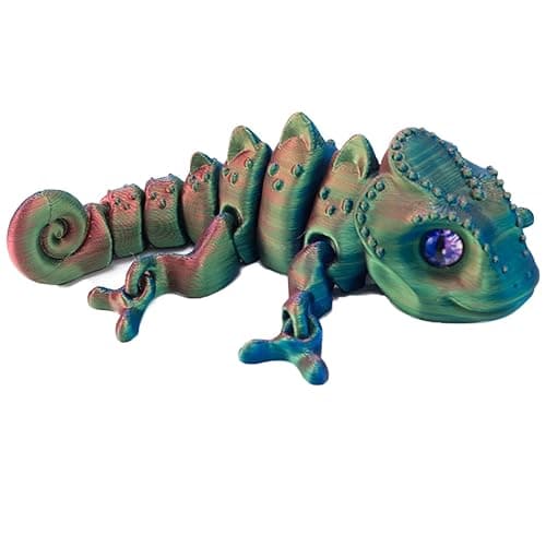 Chameleon, Gecko Wall Climber Toy, Gecko Wall Climber Toy, Stress Relief and Sensory Fidget, Anxiety Relief 3D Printed Toys for Office, Home, Halloween, Birthday, Collectibles Gifts - Image 1