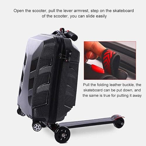Motorized Ride-On Luggage Suitcase with Scooter Function and TSA Lock for Adult and Teen Travel thumbnail 3