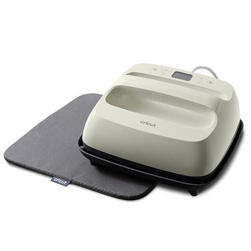 Cricut EasyPress® SE – 9 in x 9 in Heat Press + Cricut EasyPress Mat, 12 in x 12 in - Heat Transfer Machine for T-Shirts, Tote Bags, Baby Clothes, Decor, & More - Easy to Use - Taupe - Image 1