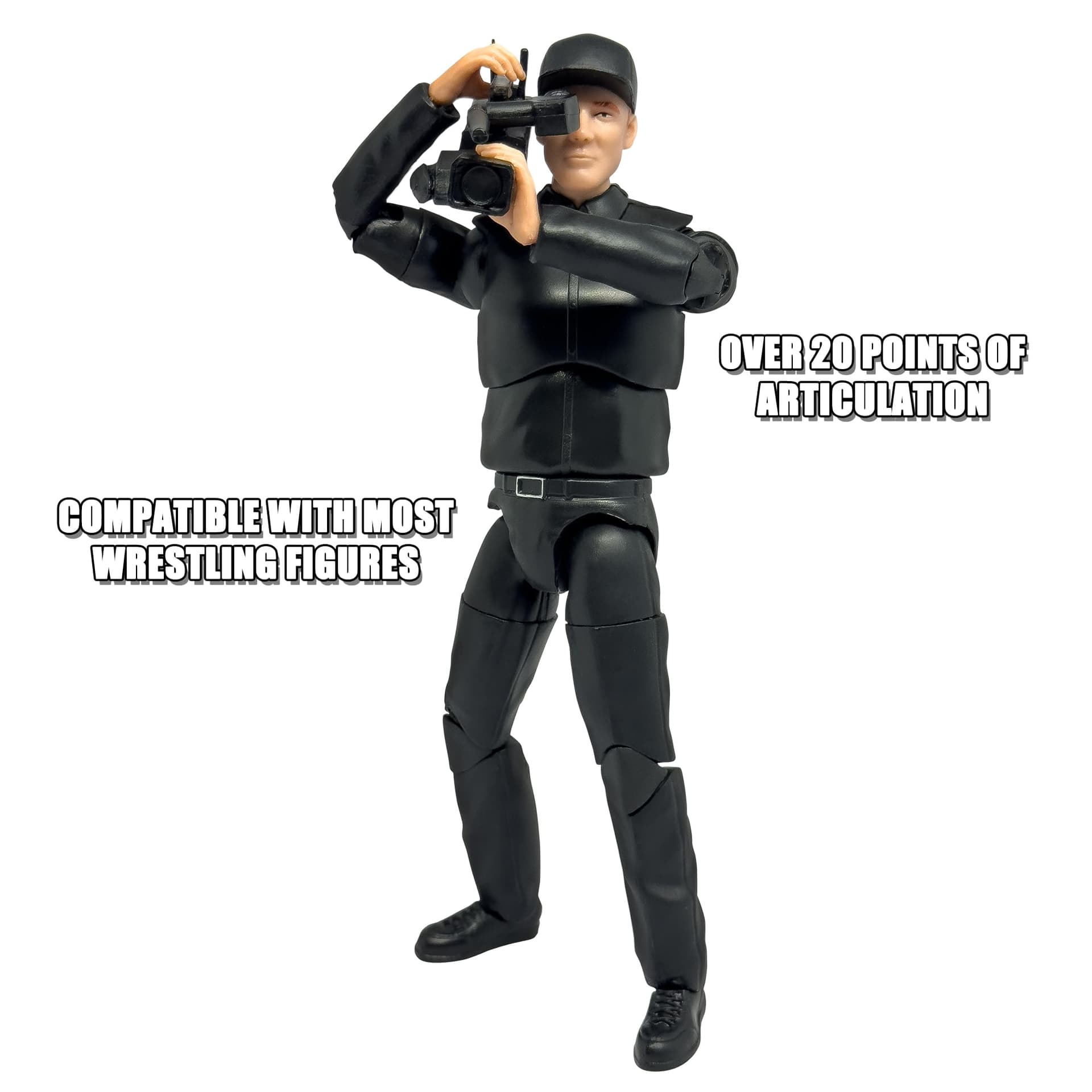 Ultimate TV Camera Man with Deluxe Articulation for Wrestling Action Figures thumbnail 3