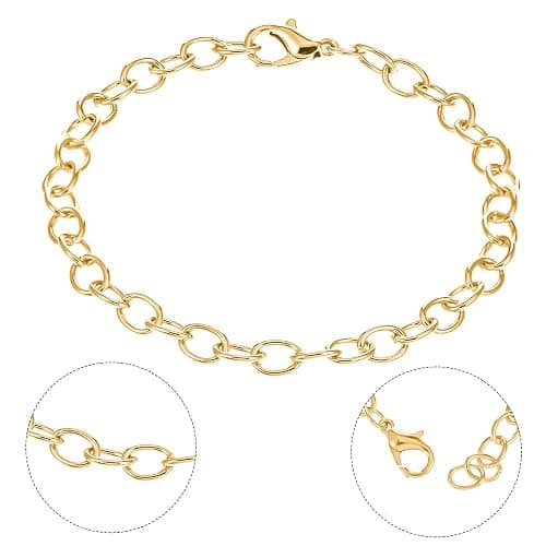 12 Pieces Charm Bracelet Chain Gold Silver Charm Bracelets with Lobster Clasps Alloy Bracelet Link Chains DIY Jewelry Making Bracelets Chains for Women DIY Jewelry Making Crafts Supplies thumbnail 9