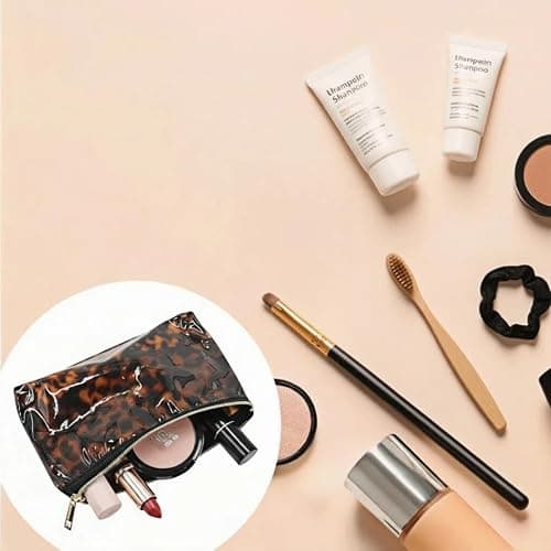 ORBENTO Retro Tortoise Printed Makeup Cosmetic Bag Mini Pouch thumbnail 6