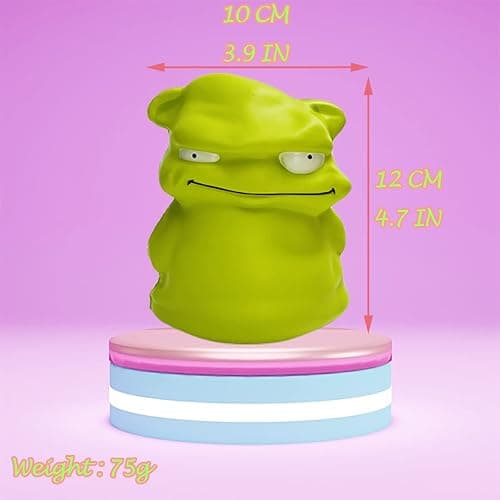 funnysquee Adorable Mini Green Monster Slow Rising Squishy, Stress Relief, Fun for Kids, in Convenient 4.7" Size thumbnail 3