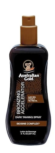 Australian Gold Dark Tanning Accelerator Spray Gel With Bronzer | 8 Fl Oz, Multicolor, AGCB175(Packaging May Vary) - Image 1