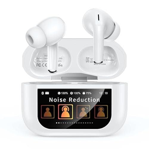 Szwdo Wireless Earbuds, Bluetooth 5.4 Ear Buds with Multifunctional Touch Screen, ANC/ENC Noise Cancelling Headphones with 48H Playtime, Bass Stereo Sound, for Laptop, Android/iOS, Pad - Image 1