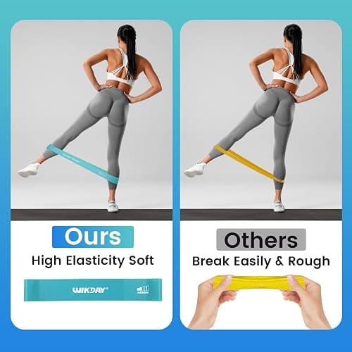 WIKDAY Resistance Bands for Working Out Exercise Loop Bands Workout Bands Set for Men Women Body Stretching, Crossfit Training, Home Workout, Physical Therapy, Booty Legs, Set of 5 thumbnail 5