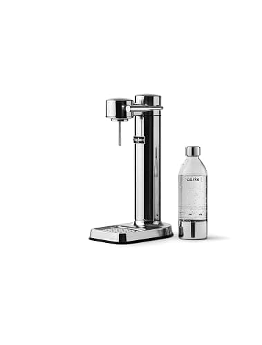 Aarke Carbonator 3, Wassersprudler aus Edelstahl im modernen Edelstahl Finish mit 2x BPA-freier 1L PET-Flasche, Sprudelwasserbereiter für Leitungswasser, kompatibel mit 60L CO2-Zylindern thumbnail 3