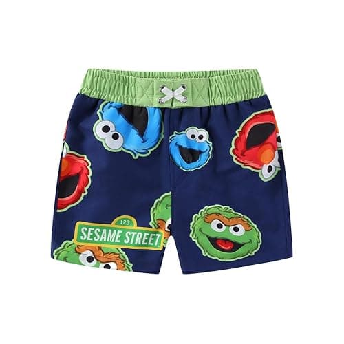 Sesame Street Boys UPF 50+ Swim Trunks Shorts Bathing Suit for Toddler - Image 1