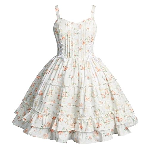 Jeufoin Women Gothic Lolita Dress Classic Summer Sleeveless Vinage Goth Lolita Dress Plus Size Anime Maid Cosplay Costume - Image 1