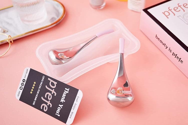 pfefe Cryo Sticks Facial Skin Care Ice Globes for Women Face Eyes, Stainless Steel Face Beauty Tools for Girls Ladies, Esthetician Supplies Cooling Spa Globes with Storage Case thumbnail 8