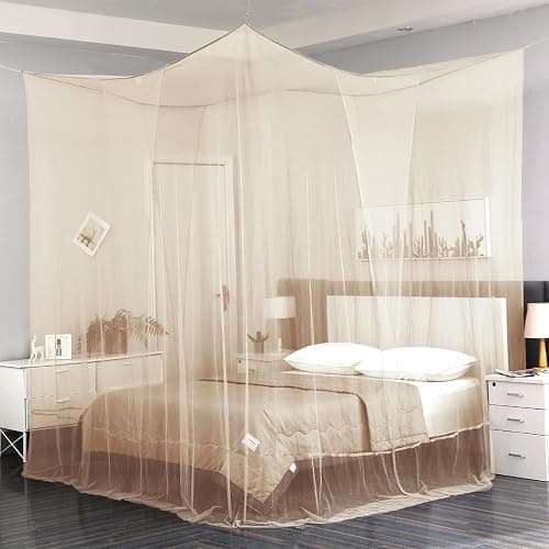 Mengersi Mosquito Net for Bed Canopy,Four Corner Post Canopy Bed Curtains for Full/Queen/King Size Bed,Bed Curtains for Patio Indoor Outdoor Net thumbnail 2