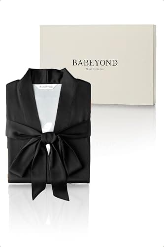 BABEYOND Kimono Robe Cover up with Box Long Floral Satin Sleepwear Silky Bathrobe Bachelorette Robe thumbnail 5