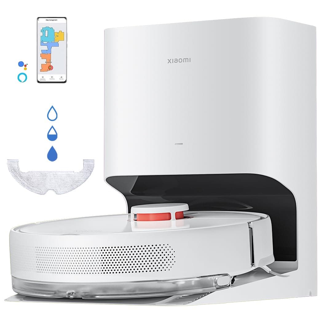 XIAOMI Robot Vacuum X10 - Robot aspirador e limpa-chão com sistema inteligente de navegação a laser (LDS), sucção de 4000 Pa, base de auto-esvaziamento, 5200 mAh, branco - Image 1