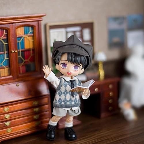 niannyyhouse School Uniform Outfit for Ob11 1/12 BJD Doll 4.3 inches (11 cm) Body (A-2) thumbnail 2