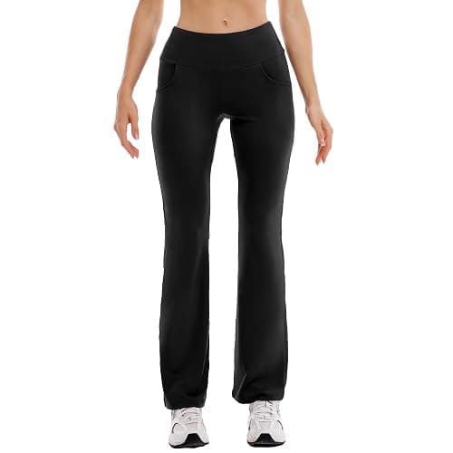 Ipletix Flare Leggings for Women-Bootcut Yoga Pants for Women High Waisted Flared Leggings Dress Pants thumbnail 4