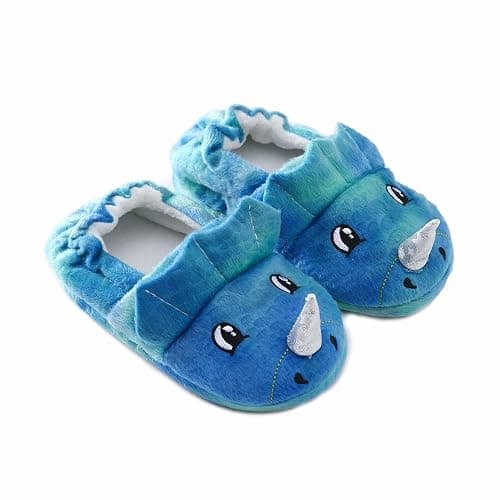 Toddler Boys Slippers Cartoon Cute Animals Plush Warm Home Shoes - Image 1