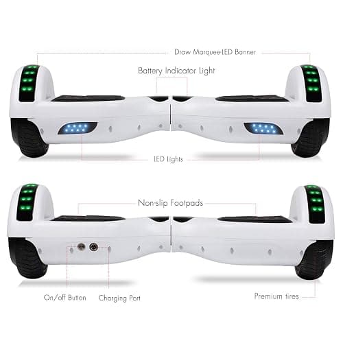LIEAGLE Hoverboard, 6.5" Self Balancing Scooter Hover Board with Bluetooth Wheels LED Lights for Kids Adults thumbnail 3