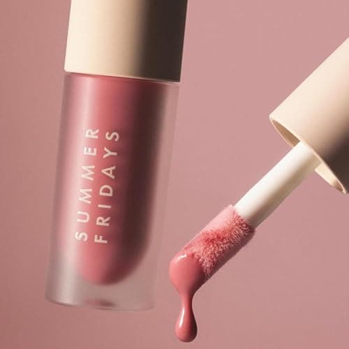 Summer Fridays Dream Lip Oil - Hydrating Tinted Lip Gloss Oil - Non-Sticky Formula with Skincare Benefits for Long-Lasting Softness + Shine - Effortless Beauty Gifts - Rose Bud (0.15 Oz) thumbnail 5