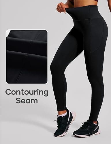 Heathyoga Scrunch Butt Lifting Leggings with Pockets for Women Tummy Control Compression Leggings No Front Seam Yoga Pants thumbnail 3