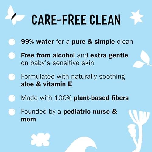Molly's Suds Sensitive Clean Baby Wipes | 99% Water, Plant-Based, Fragrance Free | 576 Total Wipes (9 Flip-Top Packs) - 1 Count (Pack of 576) thumbnail 2