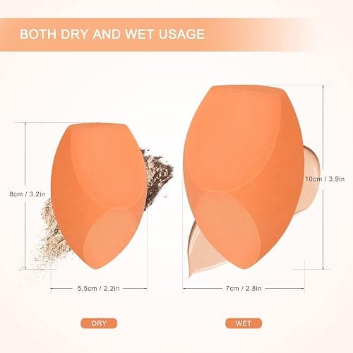 XL EXTRA LARGE Make Up Beauty Sponges Blender-Product contains: 1x Extra Large(10 cm) and 1 Sponge Holder-for Dry & Wet Use for Face Body , Blush Cream, Liquid Foundation Powder Application thumbnail 4