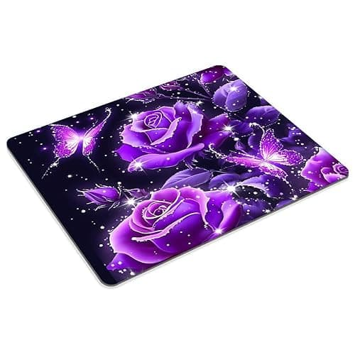 Deep Purple Rose Mouse pad Customized Mousepad Non-Slip Rubber Base Mouse Pads for Computers Laptop Office Desk Accessories Mouse pad thumbnail 2